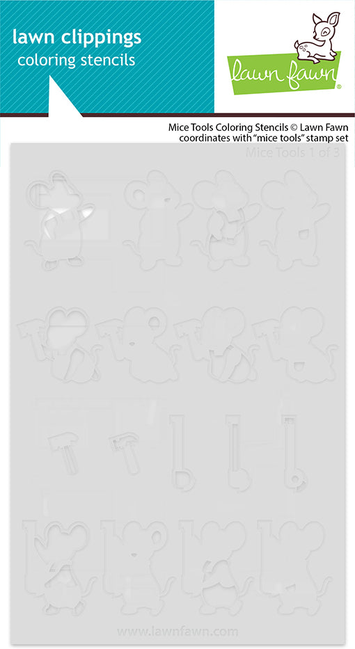 Mice Tools Coloring Stencils