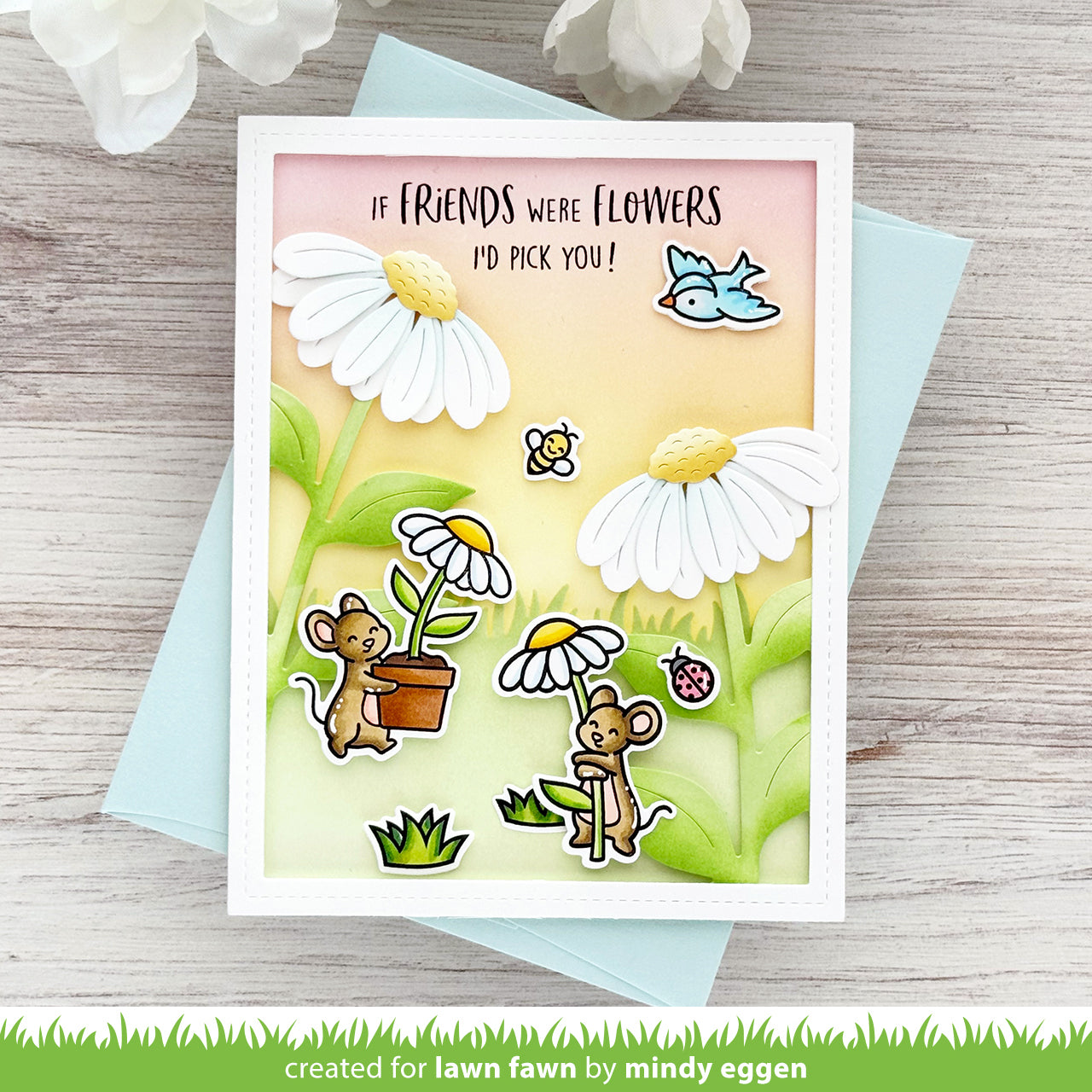Mice Flowers Stamp Set