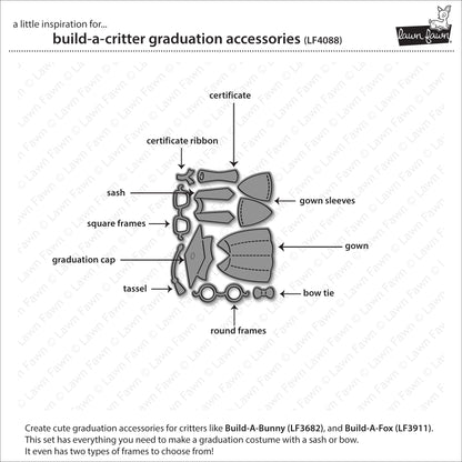 Build-A-Critter Graduation Accessories Lawn Cuts