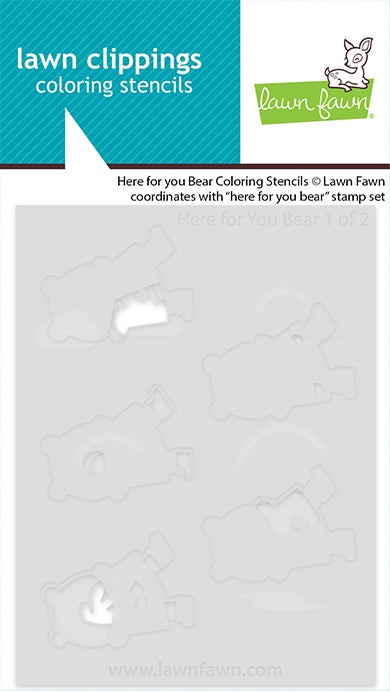 Here For You Bear Coloring Stencils