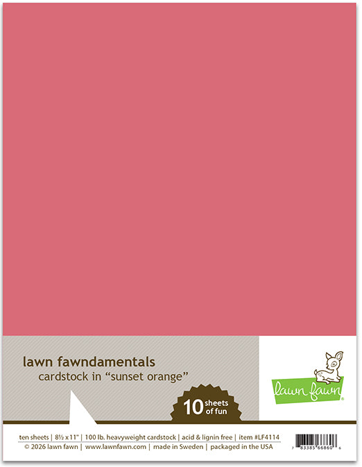 8.5 x 11 Cardstock - Sunset Orange