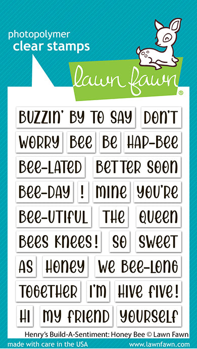 Henry's Build-A-Sentiment: Honey Bee Stamp Set