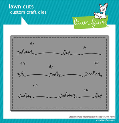 Grassy Pasture Backdrop: Landscape Lawn Cuts