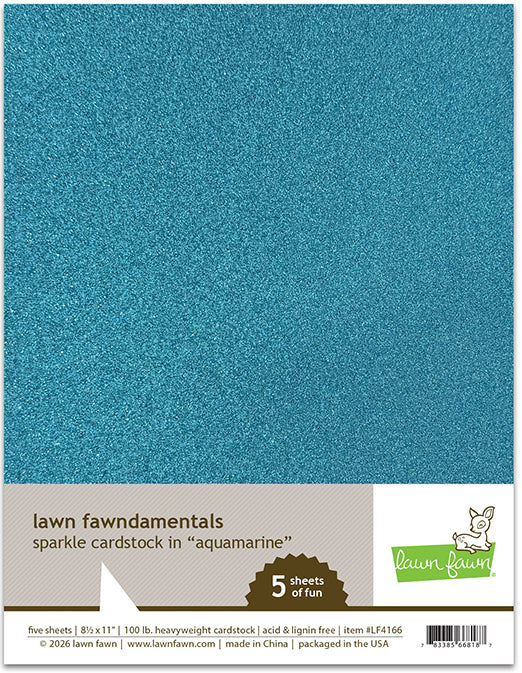 8.5 x 11 Sparkle Cardstock - Aquamarine