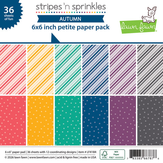 Stripes 'n Sprinkles Autumn 6x6 Paper Pack