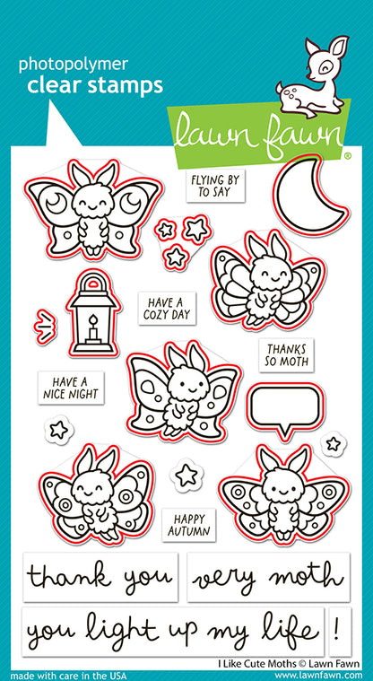 I Like Cute Moths Lawn Cuts