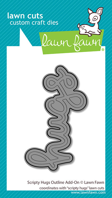 Scripty Hugs Outline Add-On Lawn Cuts