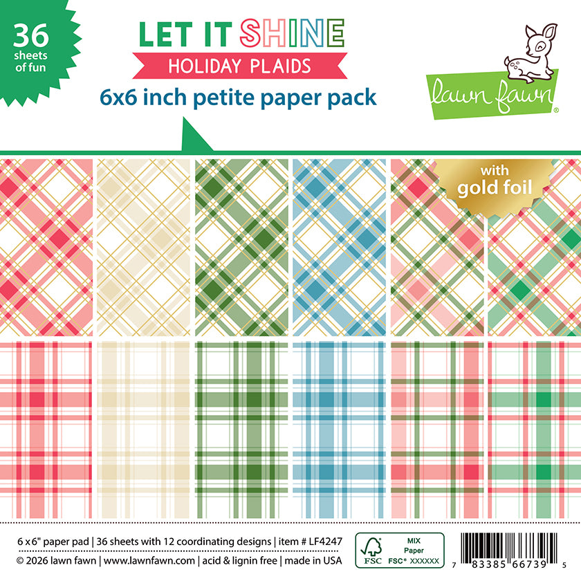 Let It Shine Holiday Plaids - Petite Paper Pack