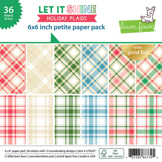 Let It Shine Holiday Plaids - Petite Paper Pack