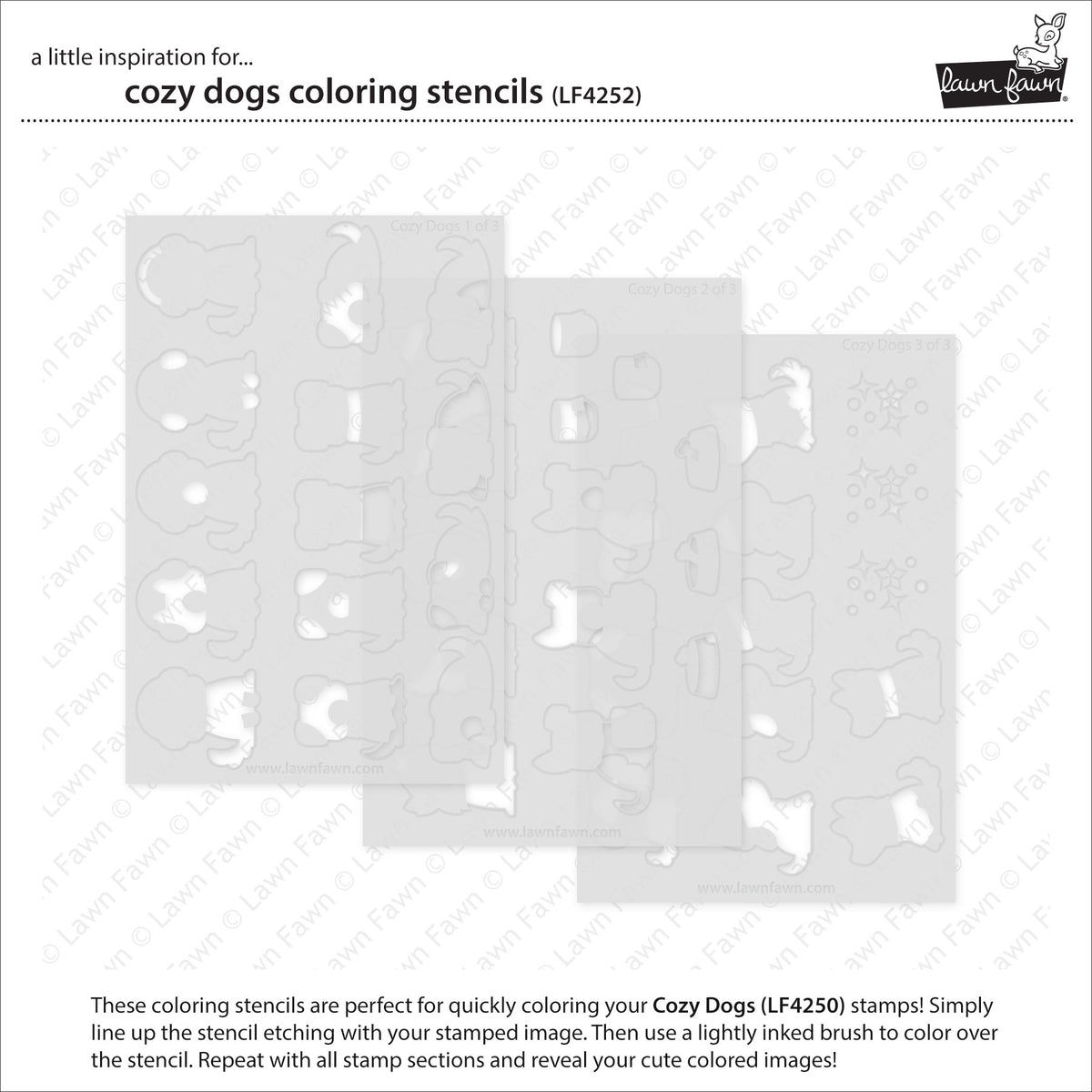 Cozy Dogs Coloring Stencils