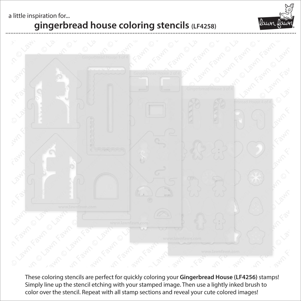 Gingerbread House Coloring Stencils