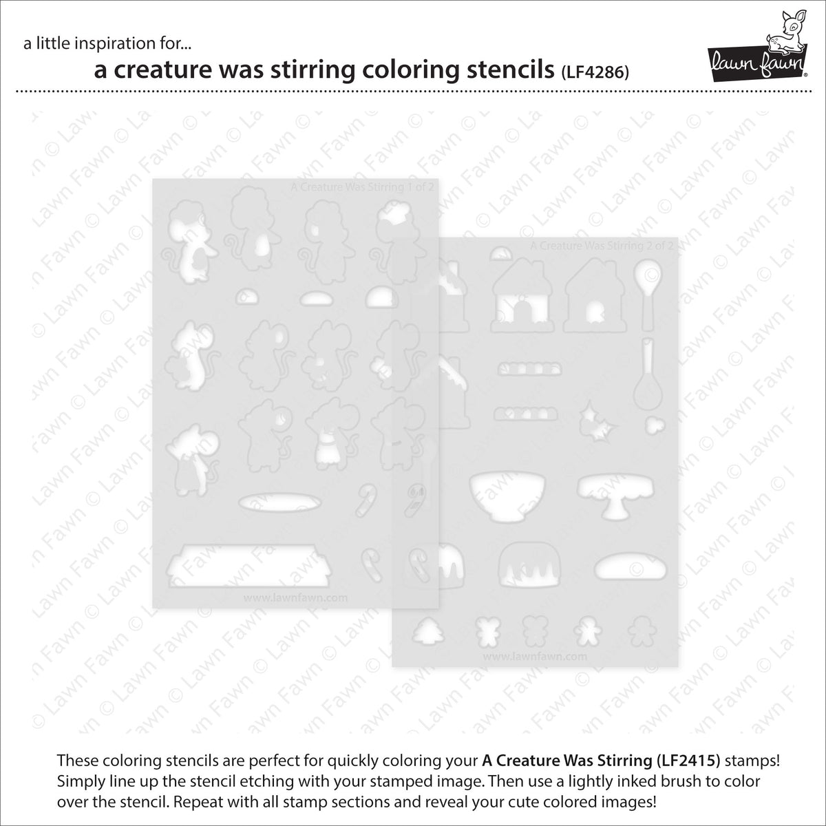 A Creature Was Stirring Coloring Stencils
