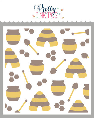 Layered Bee Additions Stencil