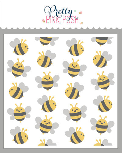 Layered Bees Stencil