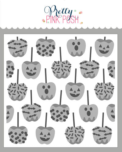 Halloween Candy Apples Stencils