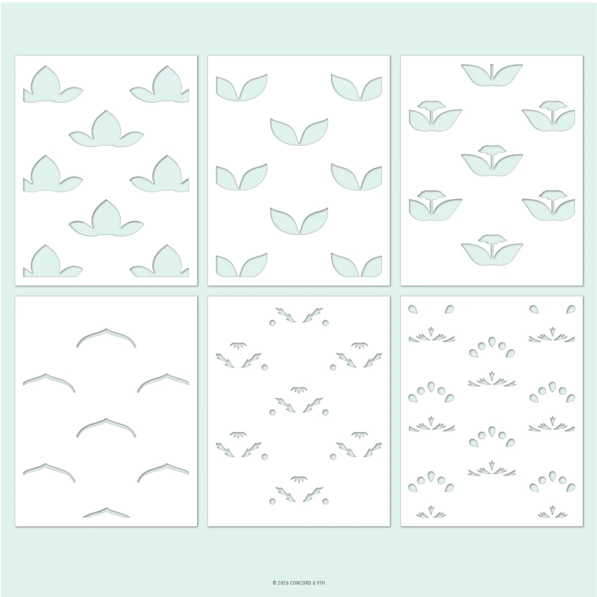 Layered Lotus Stencil Pack