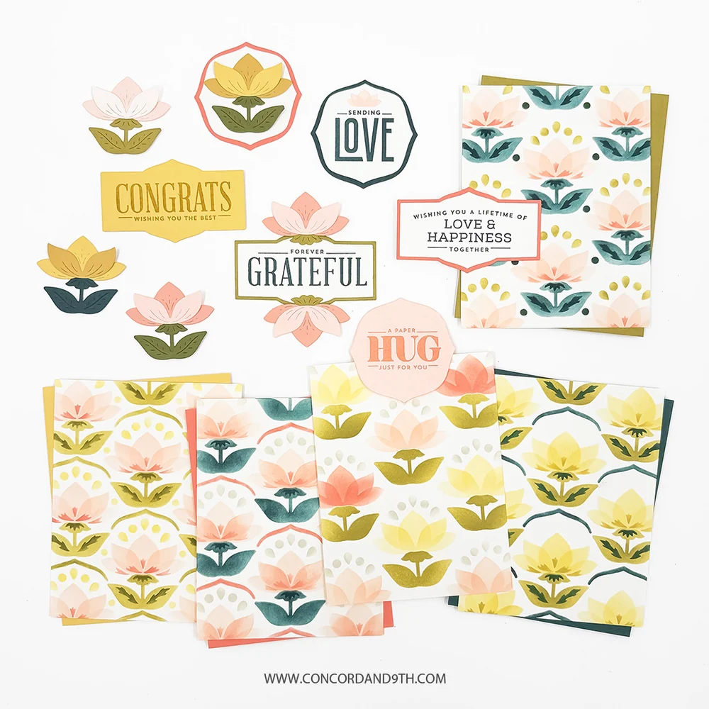 Layered Lotus Stencil Pack