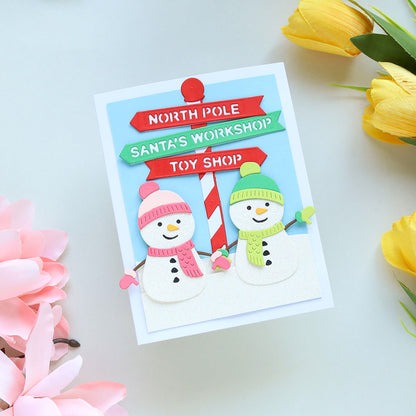 North Pole Sentiments Etched Dies