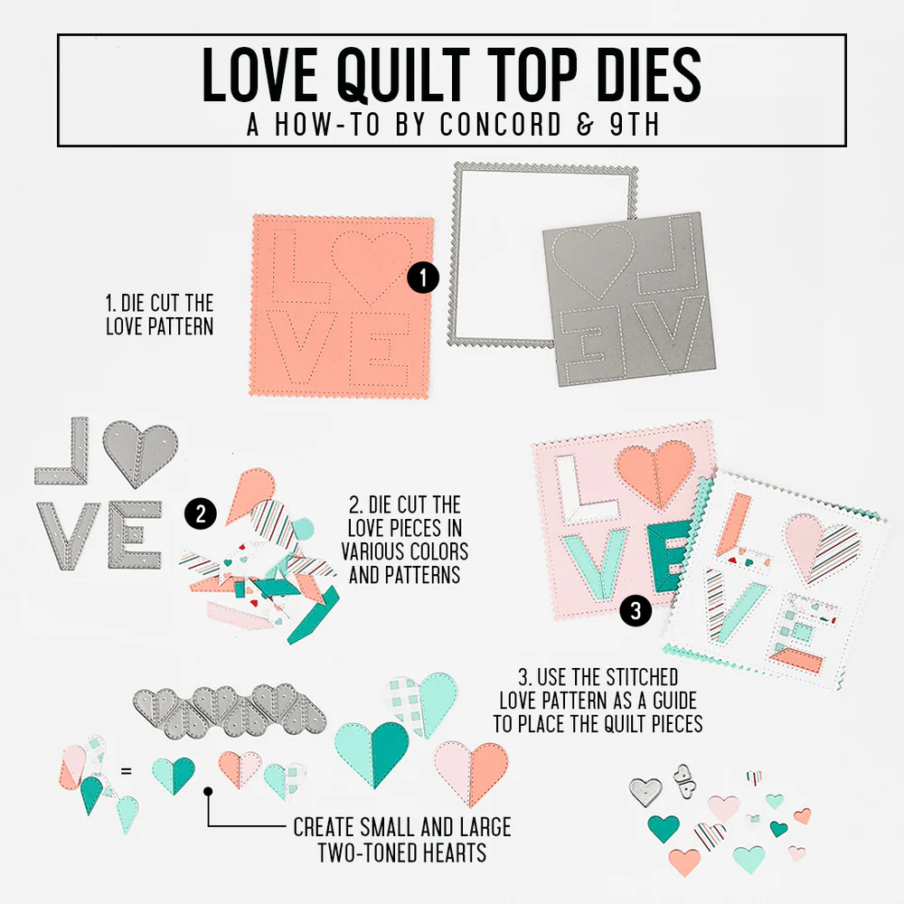 Love Quilt Top Dies 