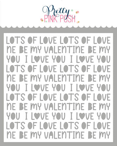 Love Words Stencil