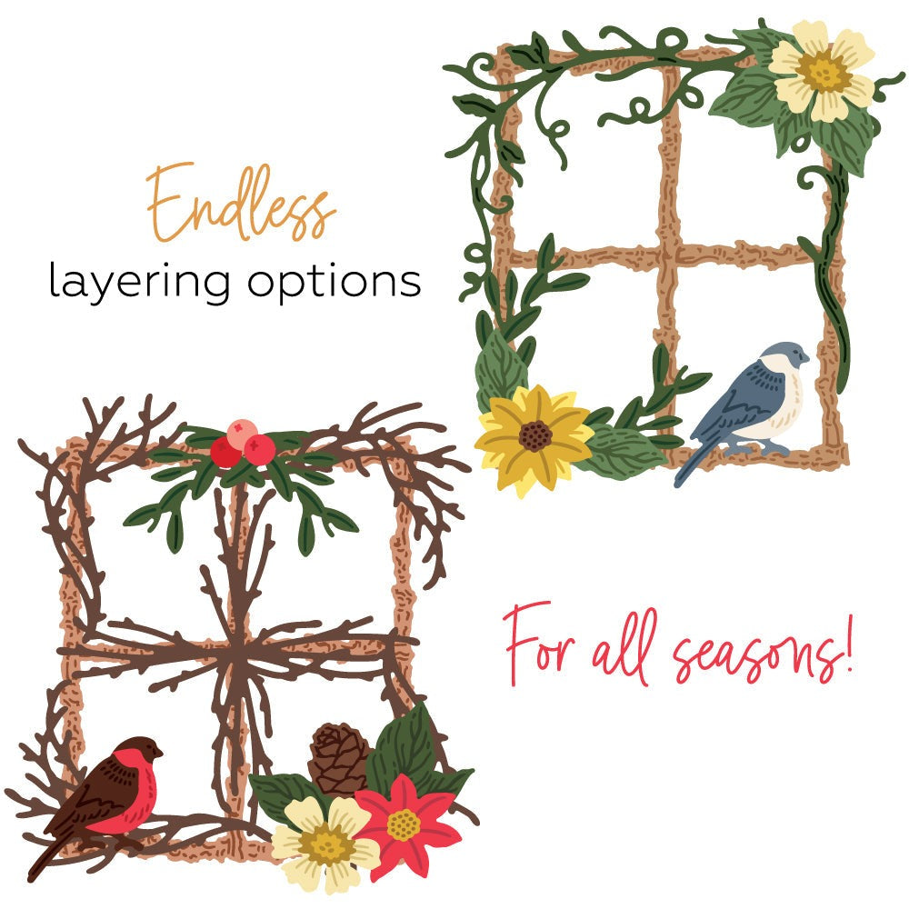 Lovely Layers: Seasonal Frame Honey Cuts