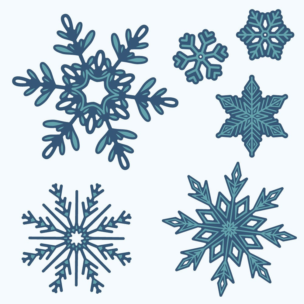 Lovely Layers: Large Snowflakes Honey Cuts