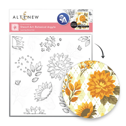 Stencil Art: Botanical Argyle Stencils