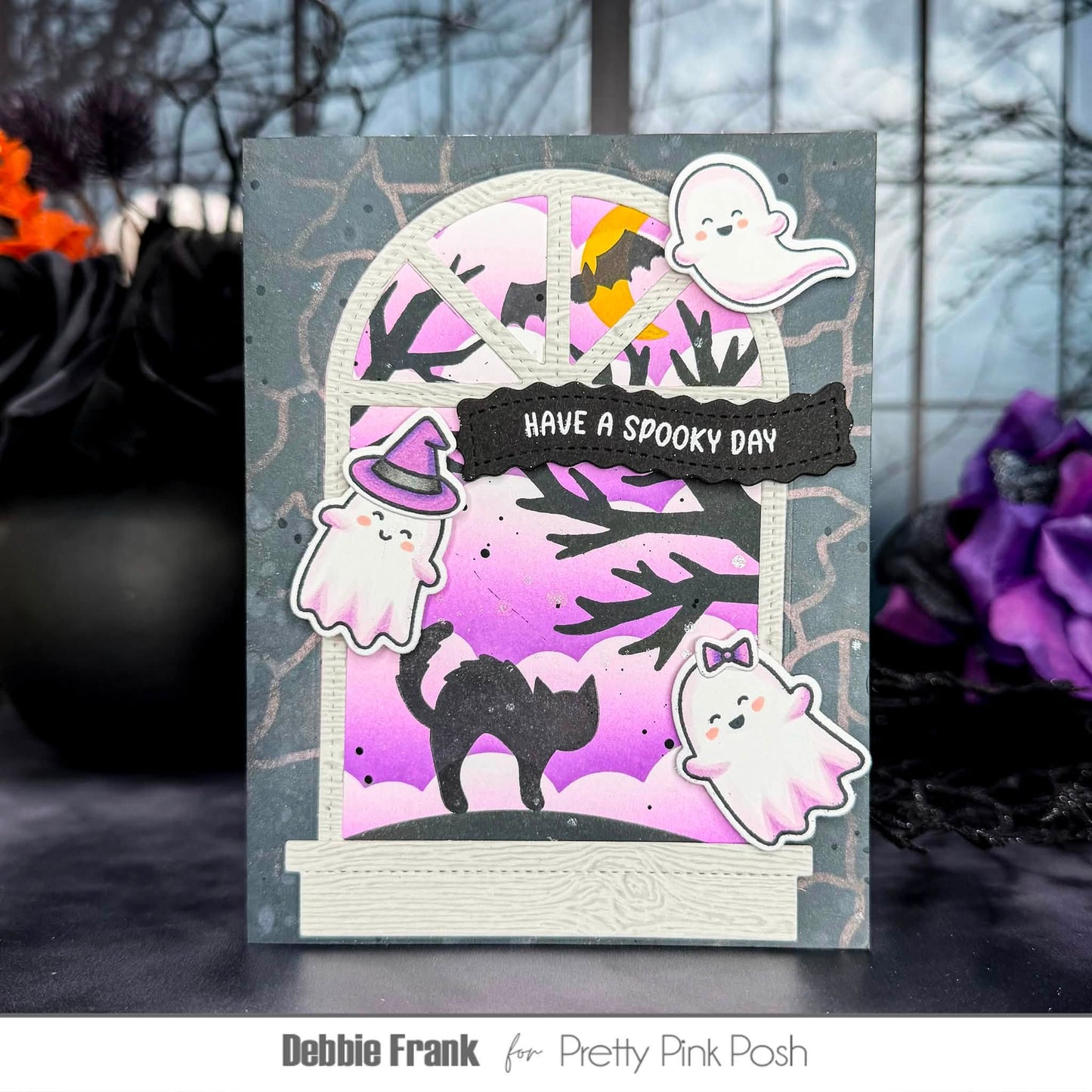 Spooky Trees w/Masks Stencil