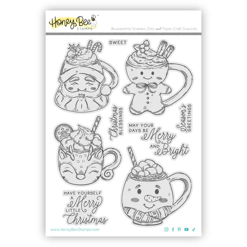 Sweet Season Mugs Rubber Cling Stamp Set
