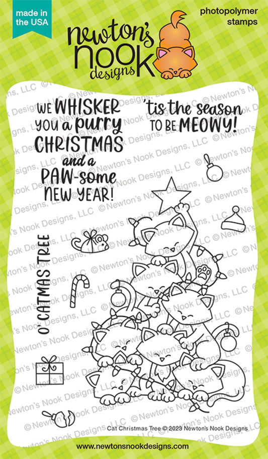 Cat Christmas Tree Stamp Set