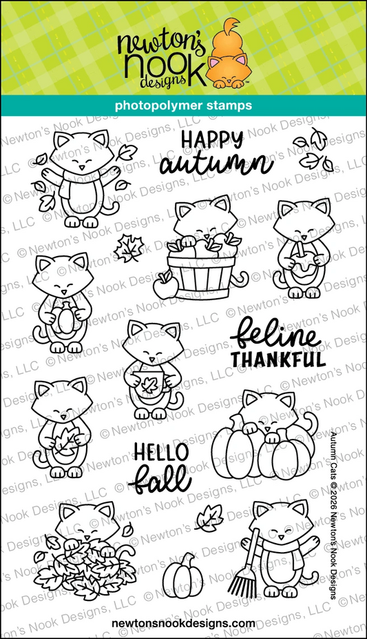 Autumn Cats Stamp Set