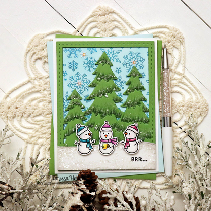 Snowman Postage Sampler Dies