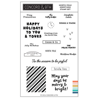North Pole Greetings Stamp Set