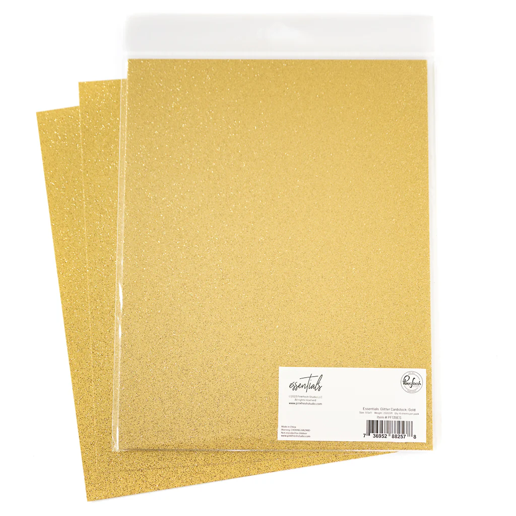 Essentials Glitter 8.5x11 Cardstock: Gold 