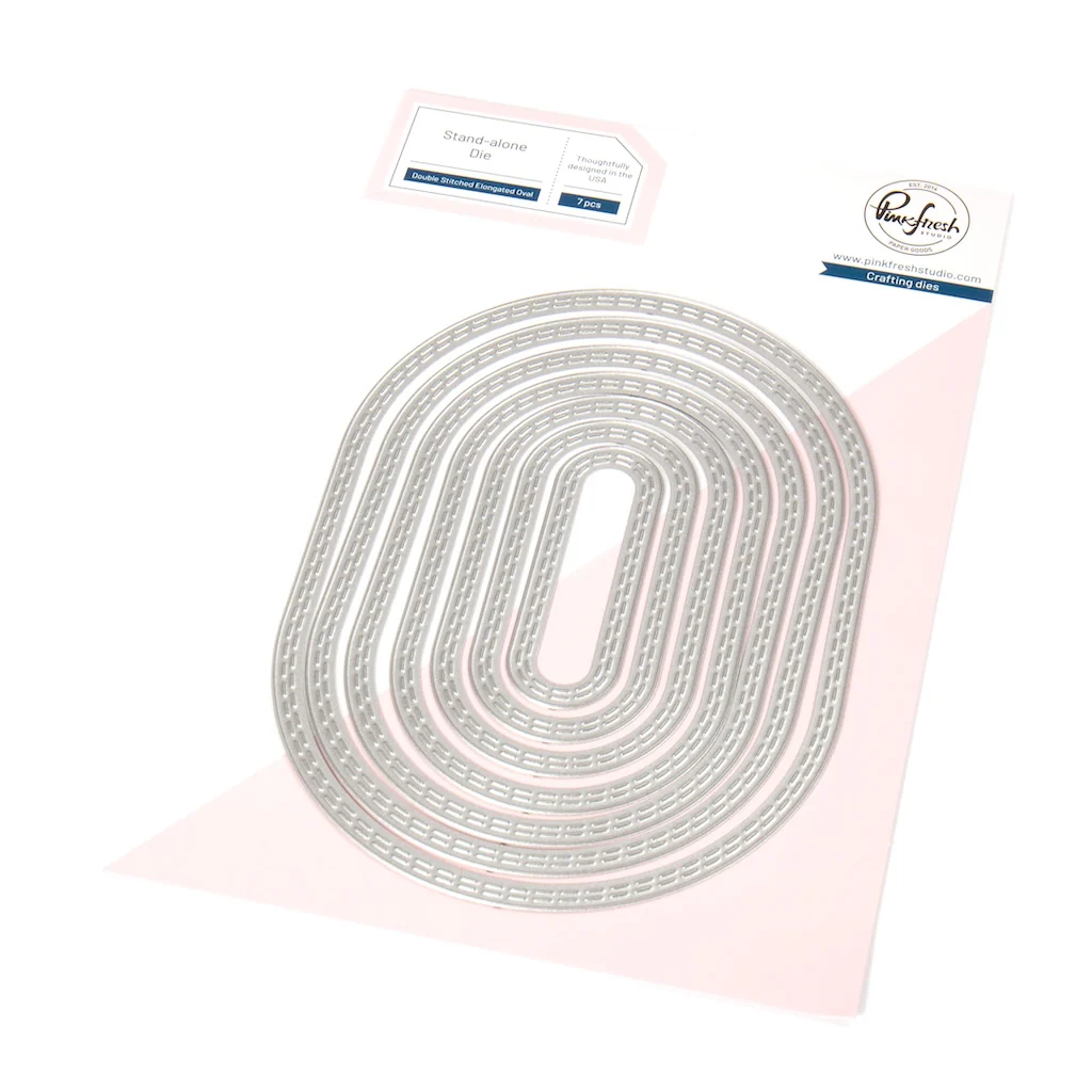Essentials Double Stitched Elongated Oval Die 
