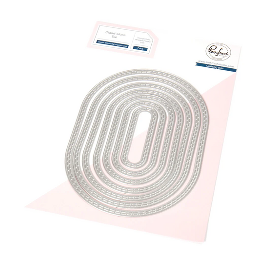 Essentials Double Stitched Elongated Oval Die 