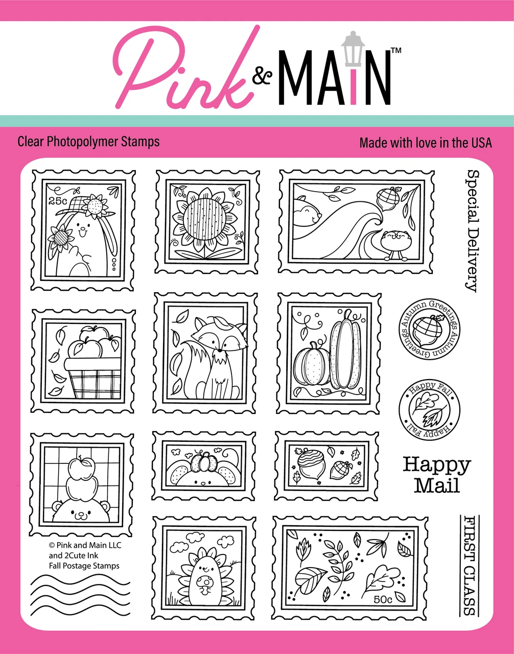 Fall Postage Stamps Stamp Set