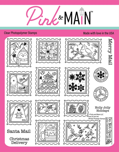 Winter Postage Stamps Stamp Set