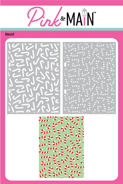Layered Candy Canes Stencils