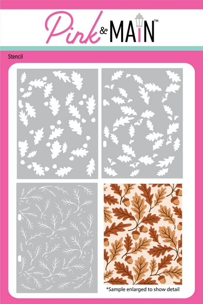 Leaves and Acorns Layering Stencils