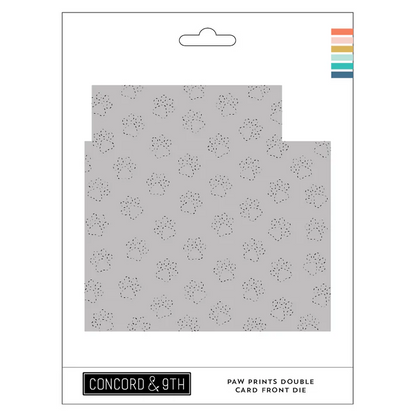 Paw Prints Double Card Front Die