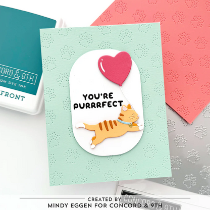 Paw Prints Double Card Front Die