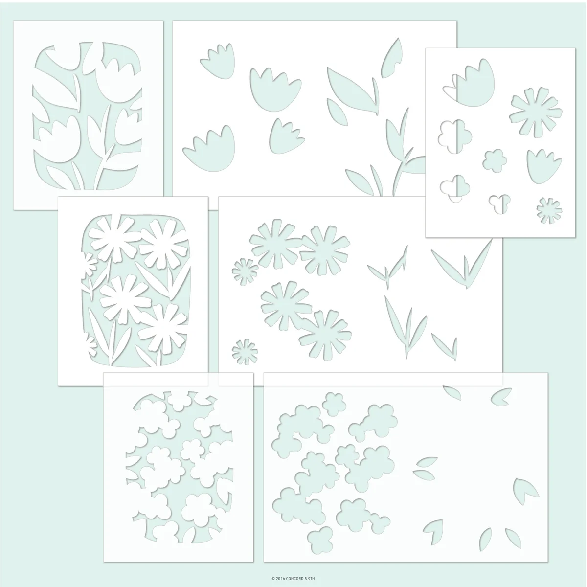 Petal Portraits Stencil Pack
