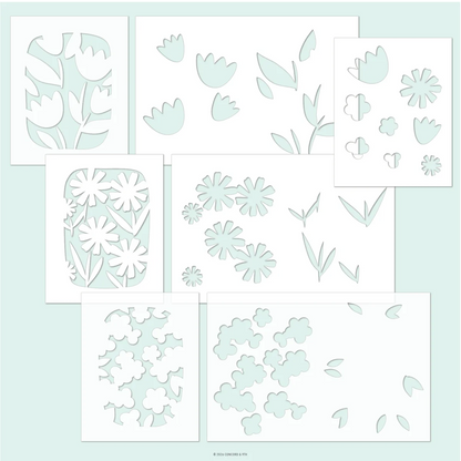 Petal Portraits Stencil Pack