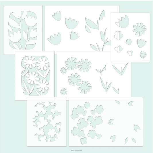Petal Portraits Stencil Pack