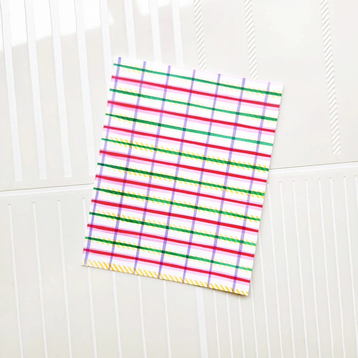 Playful Plaid Layered Stencils 