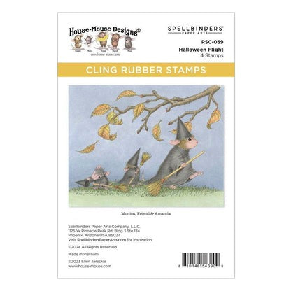 Halloween Flight Cling Rubber Stamp