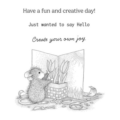 House Mouse Creative Day Cling Rubber Stamp Set