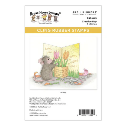 House Mouse Creative Day Cling Rubber Stamp Set