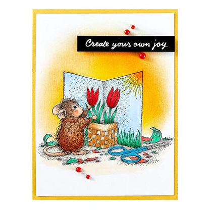 House Mouse Creative Day Cling Rubber Stamp Set